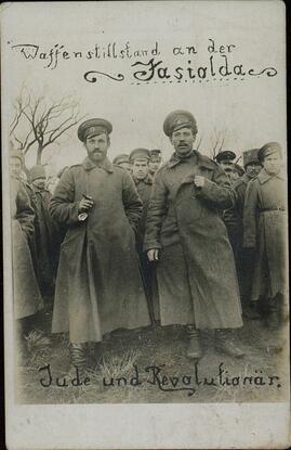 Armisticio en el Fasiolda. Judío y revolucionario. Prisioneros del ejército alemán (1914-1917)