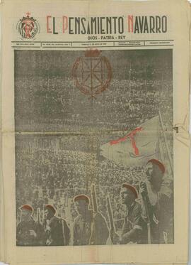 "El pensamiento navarro: Dios - Patria - Rey". 8 mayo 1938