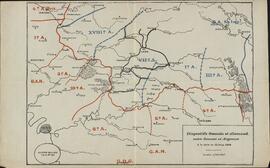 Plano de las Posiciones Francesas y Alemanas entre Somme y Argonne, 15 de Junio de 1918