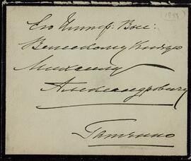 Carta y Sobre de la Zarina Alexandra Feodorovna al Gran Duque Mikhail. Amalienborg, 7 abril 1899