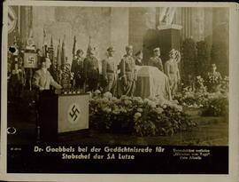 Atlantic: "Dr. Goebbels discurso en memoria por el jefe del Estado Mayor de la SA Lutze"