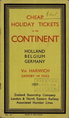 Oferta de tickets de vacaciones al continente, 1937