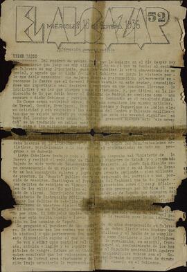 El Alcázar. Nº 52. Información radiada. 16 septiembre 1936