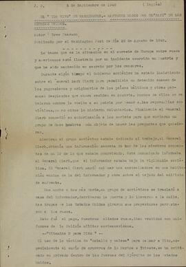 Documentos de archivo de prensa. 5 septiembre 1946; 6 septiembre 1946