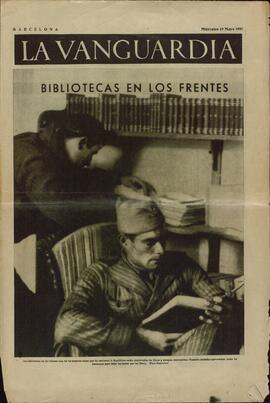 La Vanguardia. "Bibliotecas en los frentes". 19 mayo 1937