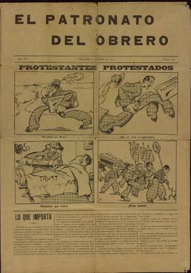 El patronato del obrero. "Protestantes / Protestados". Barcelona, 1 Octubre 1909