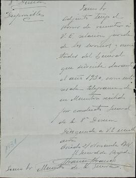 Colección Francisco Franco. Franco Bahamonde, Francisco. Relación jurada de servicios. Oviedo, 2 noviembre 1931