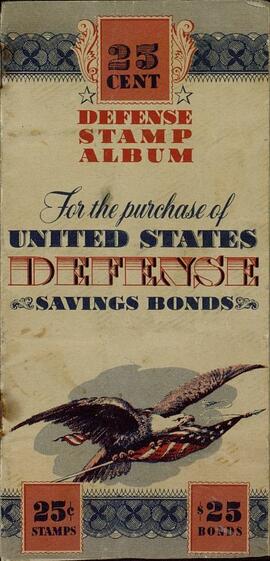 "Álbum de sellos para la recaudación de la defensa de los EE.UU.". 1942