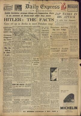 "Daily Express", 8 de Enero de 1942, "Hitler: Los Hechos".