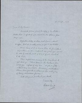 Wright, Robert. "Carta a Lady Harris". 23 septiembre 1983