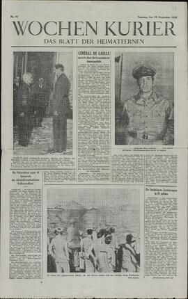 El correo semanal. La hoja del hogar lejano. 15 septiembre 1945