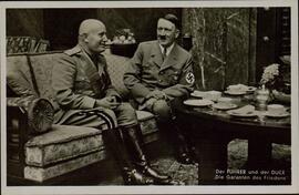 Hitler, Adolfo y Mussolini, Benito. "Garantes de la paz". Por Hoffmann