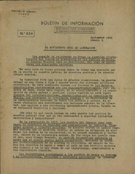 "El movimiento ruso de liberación". Boletín de información n.º 534. Embajada alemana en Madrid, Noviembre 1944