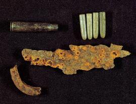 Fragmentos de munición y metralla de la Batalla de Madrid (8 a 23 de Noviembre de 1936), ubicados en la Ciudad Universitaria de Madrid, encontrados en Puerta de Hierro por Álvaro Rosillo Echevarría.