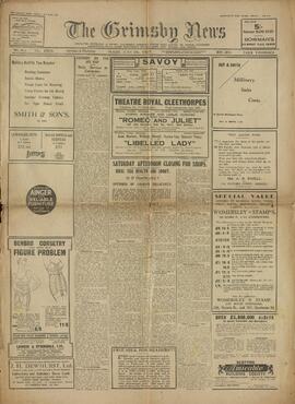 The Grimsby News, 3411. 25 junio 1937. Congreso Berlín Cámara Internacional Comercio. "Grimsby en el Mapa aéreo"