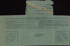 Telegrama Teniente coronel ayudante de Franco Salgado a Sociedad Económica de Amigos del País. Cáceres, Granada, c. 1936