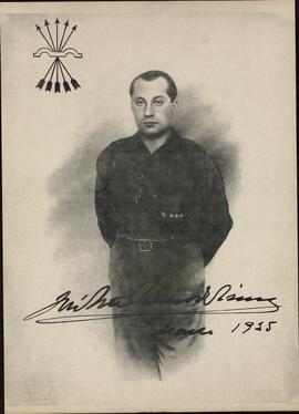 Retrato impreso de José Antonio Primo de Rivera. Marzo de 1915
