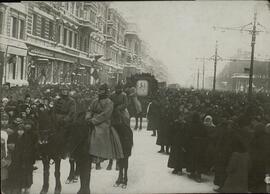"Manifestación en Leningrado, durante el entierro de Lenin: 1924"