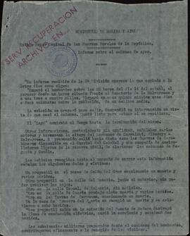 Colección Francisco Franco. Ministerio de Marina y Aire. "Informe sobre el cañoneo de ayer" (al que se refiere nº de archivo 7581).