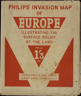 Mapa Philips de la Invasión de Europa: mostrando la superficie y el relieve del terreno