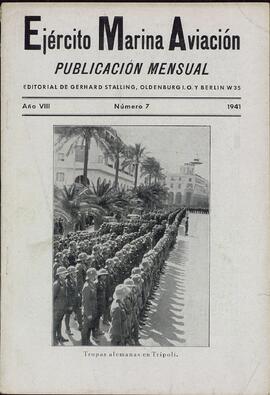 "Ejército, Marina y Aviación", Año VIII, 1941: "Tropas Alemanas en Trípoli"