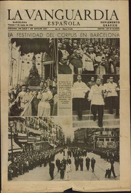 Periódico: "La Vanguardia". 1944. Posterior al desemberco en Normandía