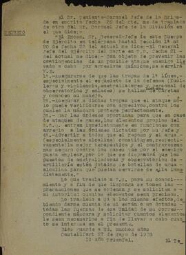 Marzo?, Manuel. Medidas preventivas frente a ataque químico. Castellfort, 27 mayo 1938 (Guerra Civil).