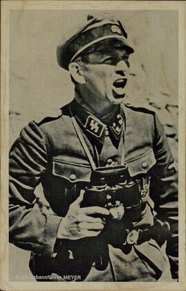 "Tarjeta postal de Kurt Meyer, comandante de las SS"