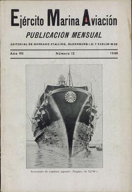 "Ejército, Marina y Aviación", Año VII, 1940: "Acorazado de Combate Japonés 'Nagato' de 32.730 toneladas"