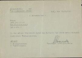 Syrow, Emyl. "Certificado. 18 noviembre 1942"