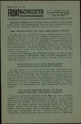 "Noticias del frente". Febrero 1942. Nr. 103