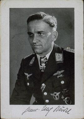 Photo Hoffmann / Röhr / Paul Bäcker / Krüger: Postales fotográficas de líderes nazis: General Dietl; Hajo Hermann; Hugo Primozic; Major Maltzahn; Major Hans Ulrich Rudel; Karl Eibel