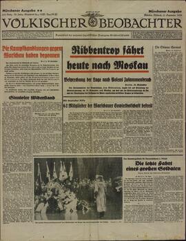 "Völkischer Beobachter", Munich, 27 de Septiembre de 1939