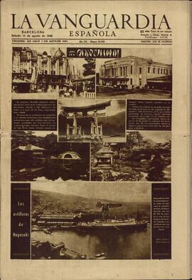 La Vanguardia. "Esto era Hiroshima". 11 agosto 1945