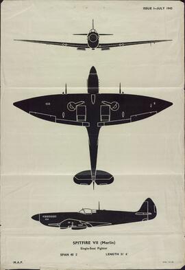 "Spitfire VII (Merlin). Una sola plaza". Julio 1943