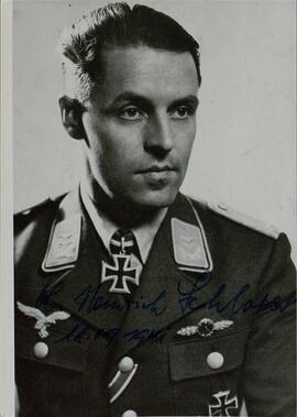 Pilotos de la Luftwaffe: Rudi Schmidt, Heinrich Schlosser y Willie Dipberger