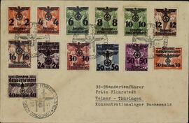 Flohrstedt, Fritz. Sobre enviado desde Polonia dirigido al coronel de las SS en el campo de Buchenwald. 20. April 1941