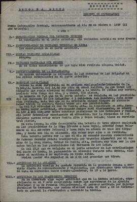 Parte informativo decenal de la Brigada Mixta. 28 diciembre 1937 (Guerra Civil).
