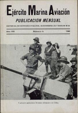 "Ejército, Marina y Aviación", Año VIII, 1941: "Cañones Antiaéreos Alemanes en Libia"