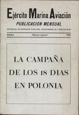"Ejército, Marina y Aviación", Octubre de 1939: "La Campaña de los 18 Días en Polonia"