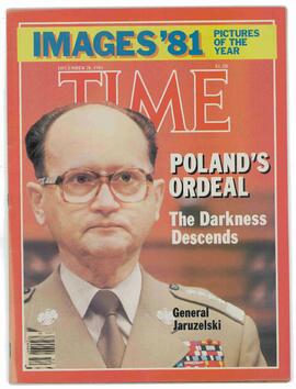 "Time", 28 de Diciembre de 1981: "El drama polaco: La oscuridad desciende. General Jaruzelski"