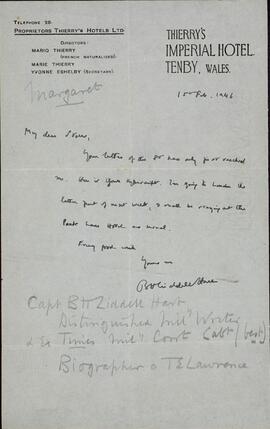 Liddell Hart, Basil Henry. Tenby, 15 febrero 1946