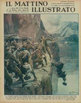 Il Mattino Illustrato. "En la posición de Cuesta de la Reina, en el sector de Madrid, un ataque de los rojos ha sido respondido vigorosamente por los nacionales...". 8-15 de noviembre de 1937.