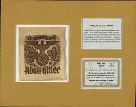 Hitler, Adolf. Ex Libris