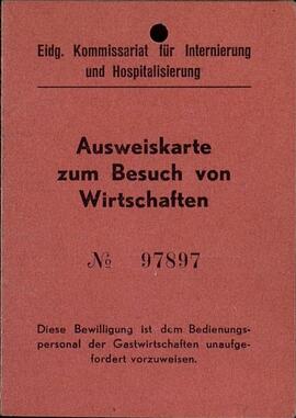 Dino Liotta. "Carné de visita de la administración". Aargau, 19 abril 1945
