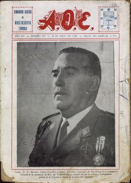 A.O.E., Semanario Gráfico de África Occidental Española. "Excmo. Sr. Mariano Gómez-Zamalloa y Quirce, Gobernador General de la Provincia de Ifni", 29 de Junio de 1958.