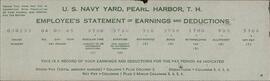 "Campo de la marina americana en Pearl Harbor, T. H.: Situación de salarios y retribuciones de empleados". 8 abril 1945