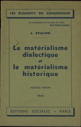 El materialismo dialéctico y el materialismo histórico, 1945. De Stalin, propiedad del General Gamelin