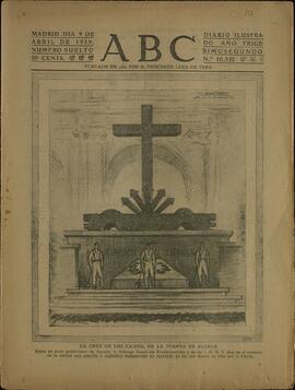 ABC. "La cruz de los caídos en la Puerta de Alcalá". Madrid, 9 abril 1939