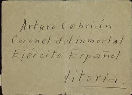 Vapor Uruguay. Carta a Arturo Cebrián. 26 septiembre 1936
Conjunto de documentos del Vapor Uruguay